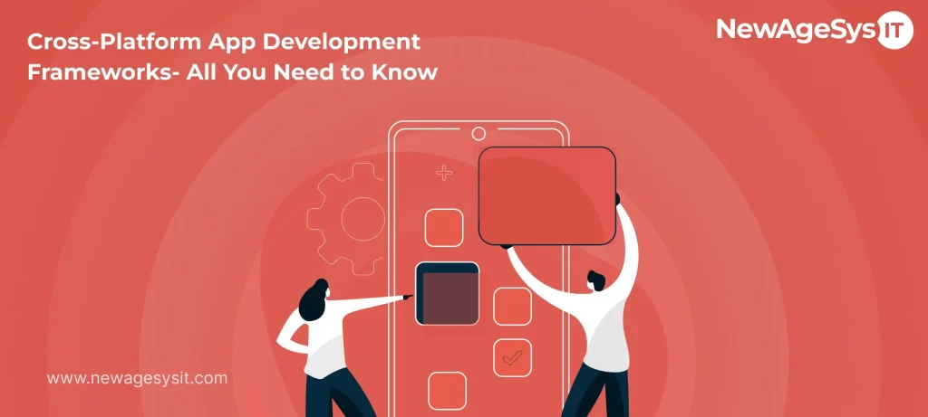 Conceptual graphic of cross-platform app development using shared mobile frameworks
